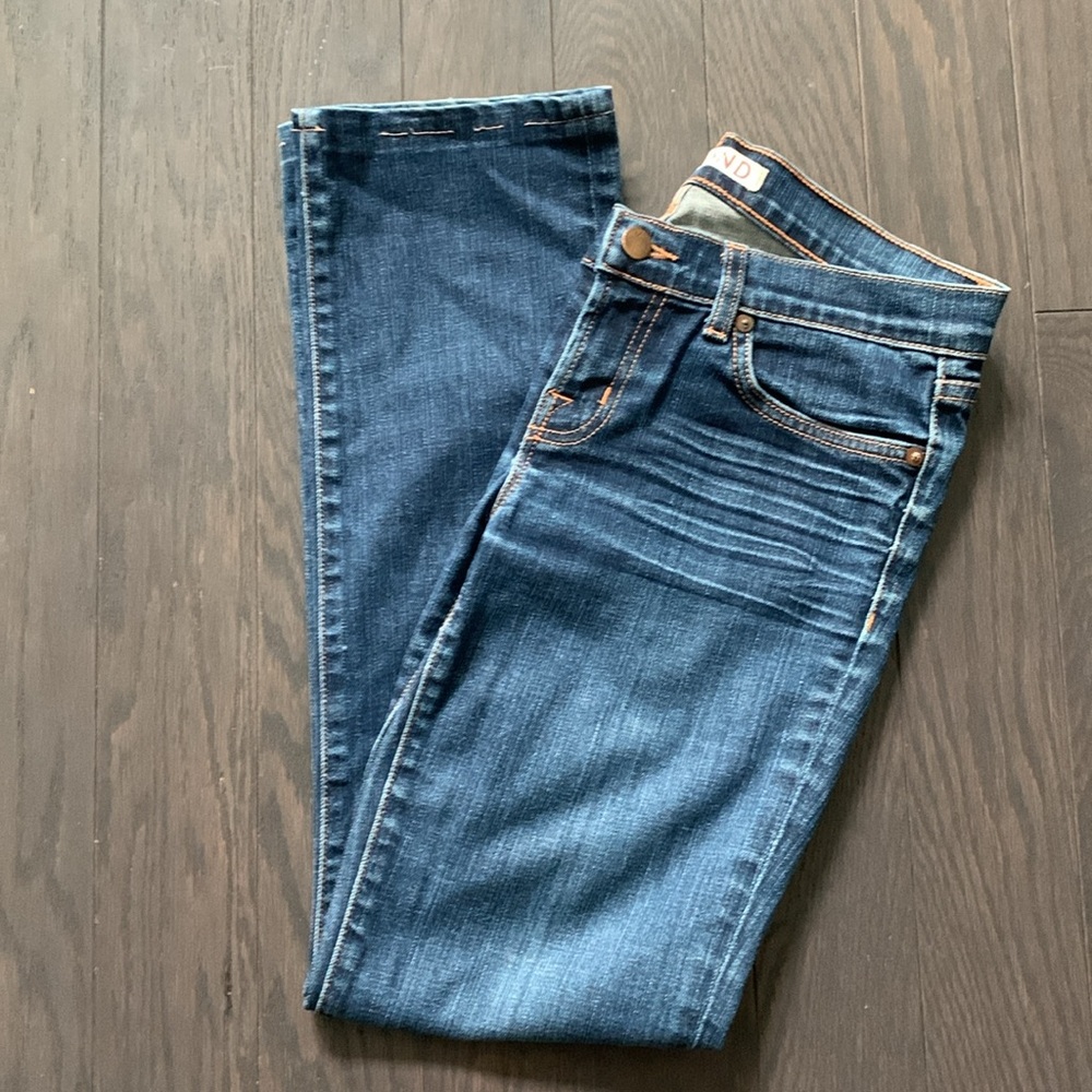 J Brand “The Cigarette Leg” Distressed Blue Jeans